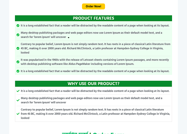 Single Product Landing Page with WooCommerce Checkout Order Form - WP CODE BAZAR