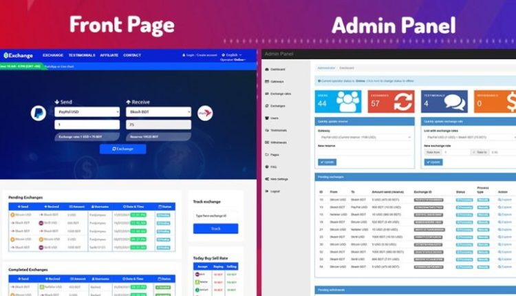 The Best Dollar Buy SELL PHP Script | Money Exchanger (Blue-Demo) - WP CODE BAZAR