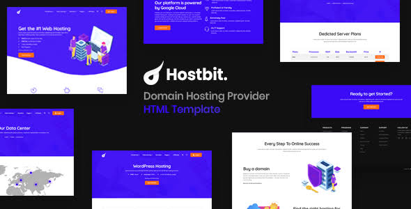 Hostbit – Domain Hosting Provider HTML Template
